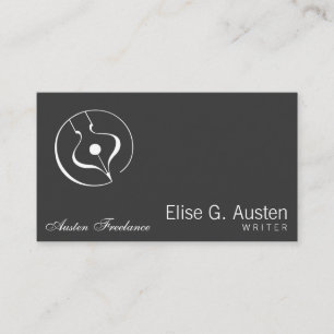 Calligraphic Fountain Pen Business Card