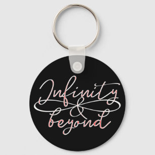 Calligraphic Quote Simple Infinity Endless Symbol Key Ring