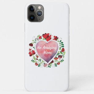 Calligraphic Script Amazing Mum Mother day Heart  iPhone 11 Pro Max Case
