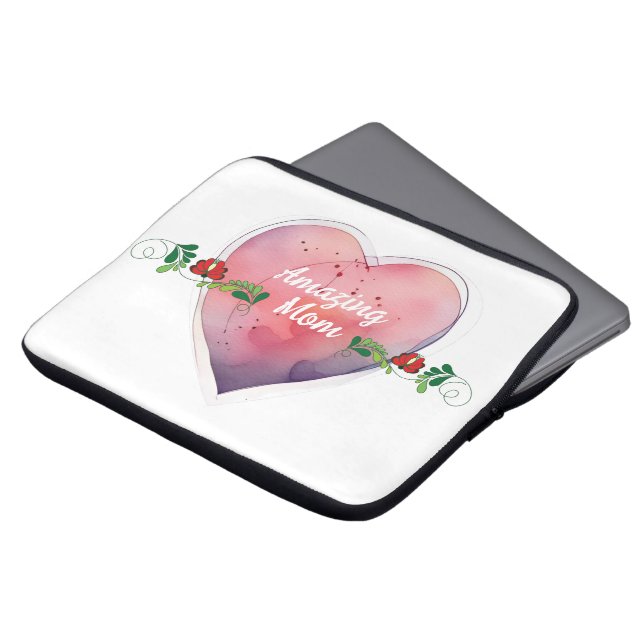 Calligraphic Script Amazing Mum Mother's day Gift Laptop Sleeve (Front Top)