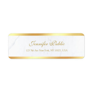 Calligraphic Script Text Elegant Modern Template Return Address Label