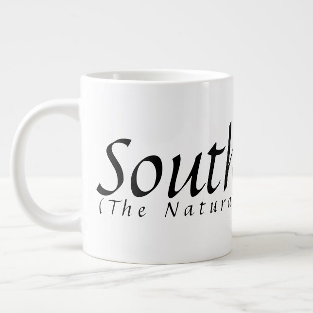 Calligraphic Southpaw (The Natural Evolution) Gian Large Coffee Mug (Left)
