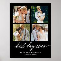 Calligraphy 4 Photo Wedding Best Day Ever