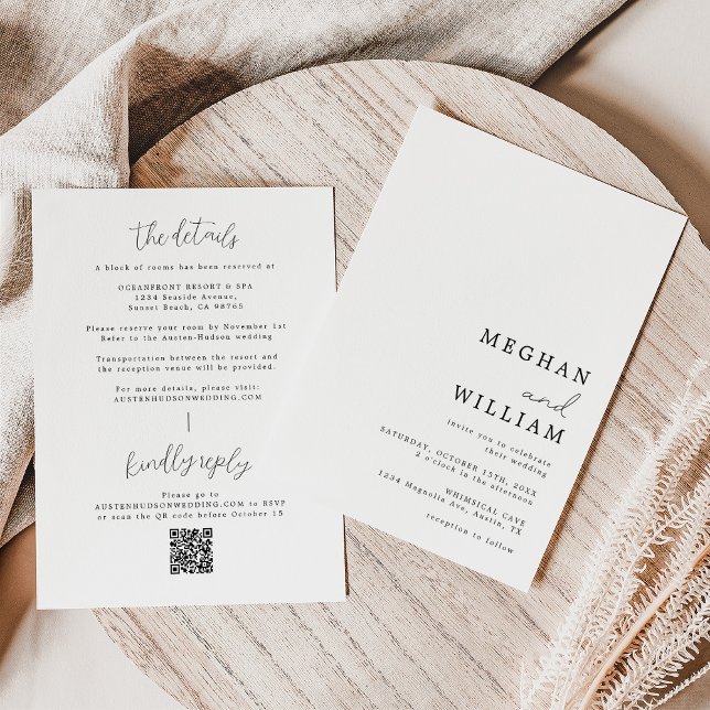 Calligraphy All In One QR Code Wedding Invitation (Creator Uploaded)