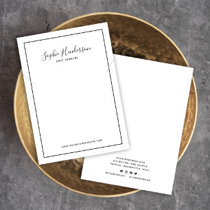 Calligraphy and Black Border Necklace Display Card