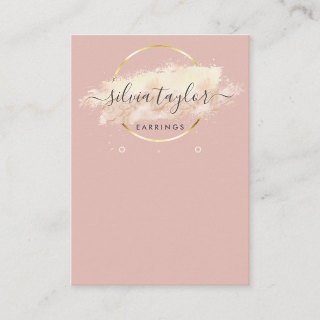 Calligraphy art Earring display card (Front)