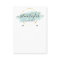 Calligraphy art Earring display card blue