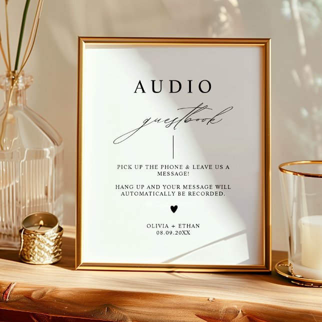 Calligraphy Audio Guest Book Wedding Sign (Creator Uploaded)