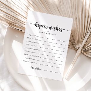 Calligraphy Baby Shower Hopes & Wishes Card