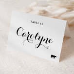 Calligraphy Beef Meal Choice Wedding Place Card<br><div class="desc">Elevate your wedding reception with our beautiful, customisable wedding place cards, designed to add a personal touch to your special day. They feature modern black calligraphy and a heart accent. Add your guests' names, the meal option, the wedding date or a special message. Transform your reception tables into a stunning...</div>