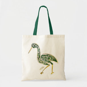 Calligraphy Bird (Stork) Tote Bag