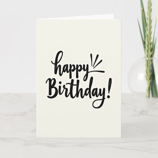 Calligraphy Birthday Card (Front)