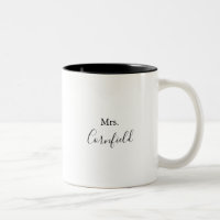 Calligraphy Black and White Mrs Newlywed Bride  