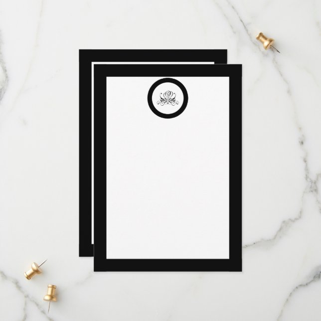 Calligraphy Black Rose Wedding Save The Date (Front/Back In Situ)