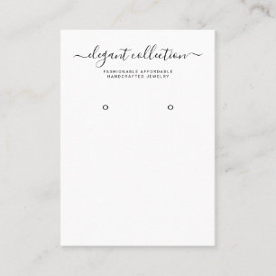 Calligraphy Black White Earring Display Business Card