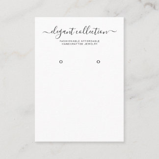 Calligraphy Black White Earring Display Business Card
