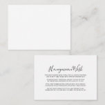 Calligraphy Black White Honeymoon Wish   Enclosure Card<br><div class="desc">This calligraphy black white honeymoon wish enclosure card is perfect for a rustic wedding. The design features a beautiful calligraphy black font in a white background to embellish your event.</div>