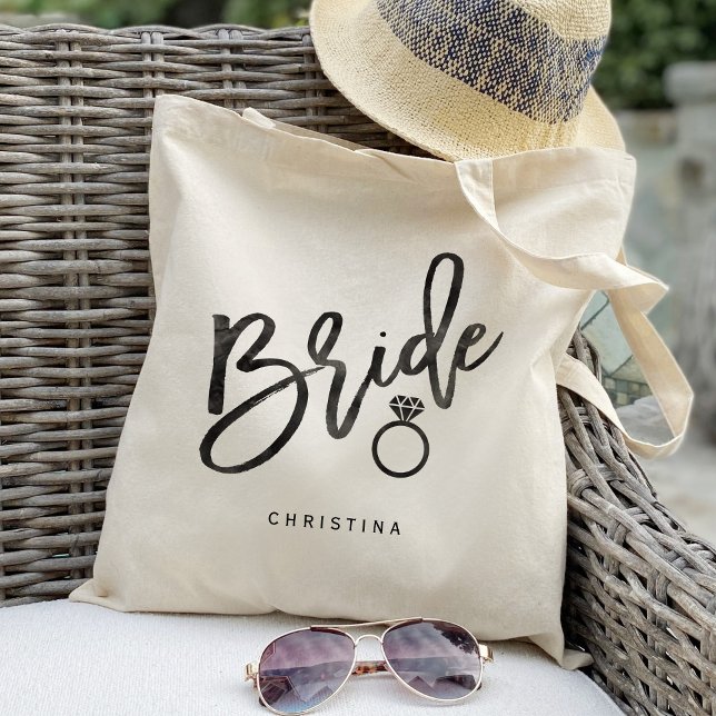 Calligraphy Bride Tote Bag (Creator Uploaded)
