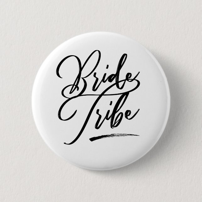 Calligraphy Brides tribe elegant 6 Cm Round Badge (Front)