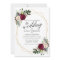 Calligraphy Burgundy Floral Greenery Gold Wedding
