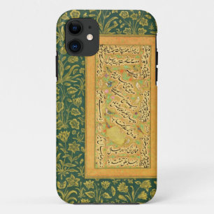 Calligraphy by Mir Ali of Herat, with a Mughal bor iPhone 11 Case
