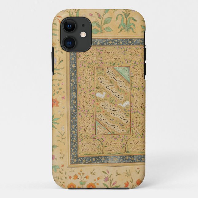 Calligraphy by the Iranian master Ali al-Mashhadi Case-Mate iPhone Case (Back)