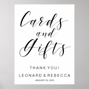 Calligraphy Cards and Gifts sign black and white
