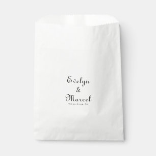 Calligraphy Classic Minimalist Wedding Favour Bag