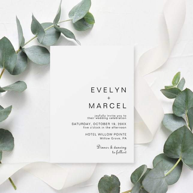 Calligraphy Classic Minimalist Wedding Invitation (Creator Uploaded)