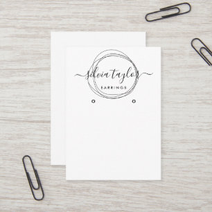 Calligraphy craft paper Earring display card