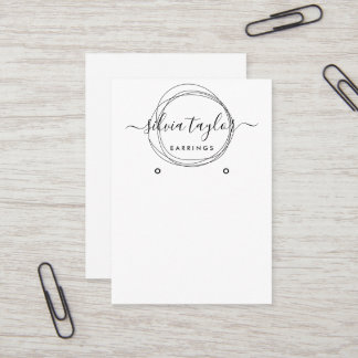 Calligraphy craft paper Earring display card