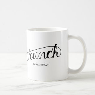 calligraphy crunch coffee mug