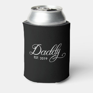 Calligraphy Daddy Year Established Can Cooler