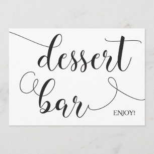 Calligraphy Dessert Bar Wedding Sign Card