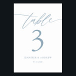 Calligraphy Dusty Blue Wedding Table Seating Cards<br><div class="desc">Dusty Blue  Calligraphy Wedding Table Seating Cards</div>