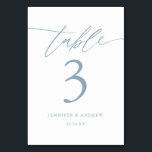 Calligraphy Dusty Blue Wedding Table Seating Cards<br><div class="desc">Dusty Blue  Calligraphy Wedding Table Seating Cards</div>