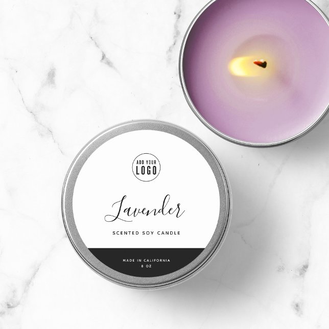 Calligraphy Editable Colours Contrast Product Labe Classic Round Sticker (Creator Uploaded)