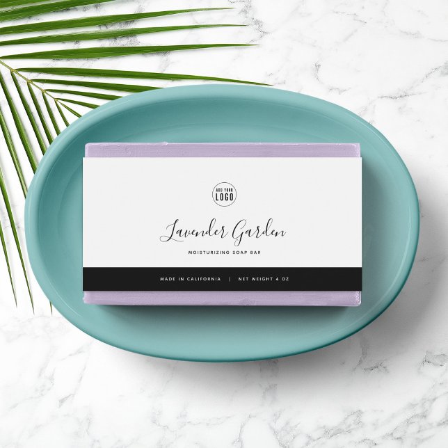 Calligraphy Editable Colours Contrast Product Labe Water Bottle Label (Creator Uploaded)