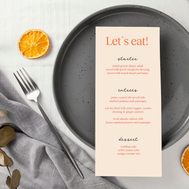 Calligraphy Elegant Beige Wedding Menu Cards (Creator Uploaded)