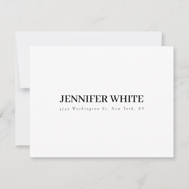 Calligraphy Elegant Black & White Bold Retro RSVP Card (Front)