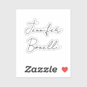 Calligraphy Elegant Black White Plain Simple Name