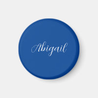 Calligraphy Elegant Blue White Plain Simple Name