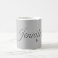 Calligraphy Elegant Bold Retro Grey Your Name