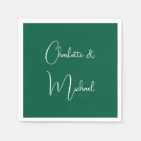 Calligraphy Elegant Green Plain Simple Names