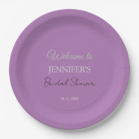 Calligraphy Elegant Lavender Welcome Bridal Shower