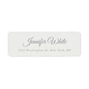 Calligraphy Elegant Pastel Colour Bold Retro Return Address Label