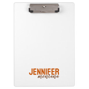 Calligraphy Elegant Plain Add Own Name Clipboard
