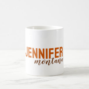 Calligraphy Elegant Plain Add Own Name Coffee Mug