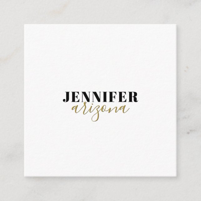 Calligraphy Elegant Plain Add Own Name Enclosure Card (Front)