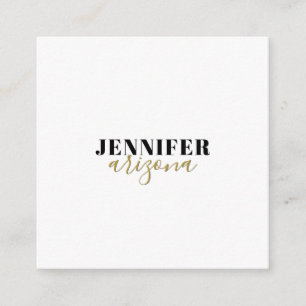 Calligraphy Elegant Plain Add Own Name Enclosure Card